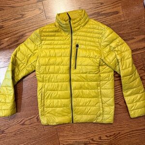 Calvin Klein Bright Mustard Yellow Quilted Puffer Jacket for Men